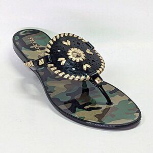 Jack Rogers Georgica Women's Jelly Camouflage Thong Sandals Size 9 (MSRP $60)